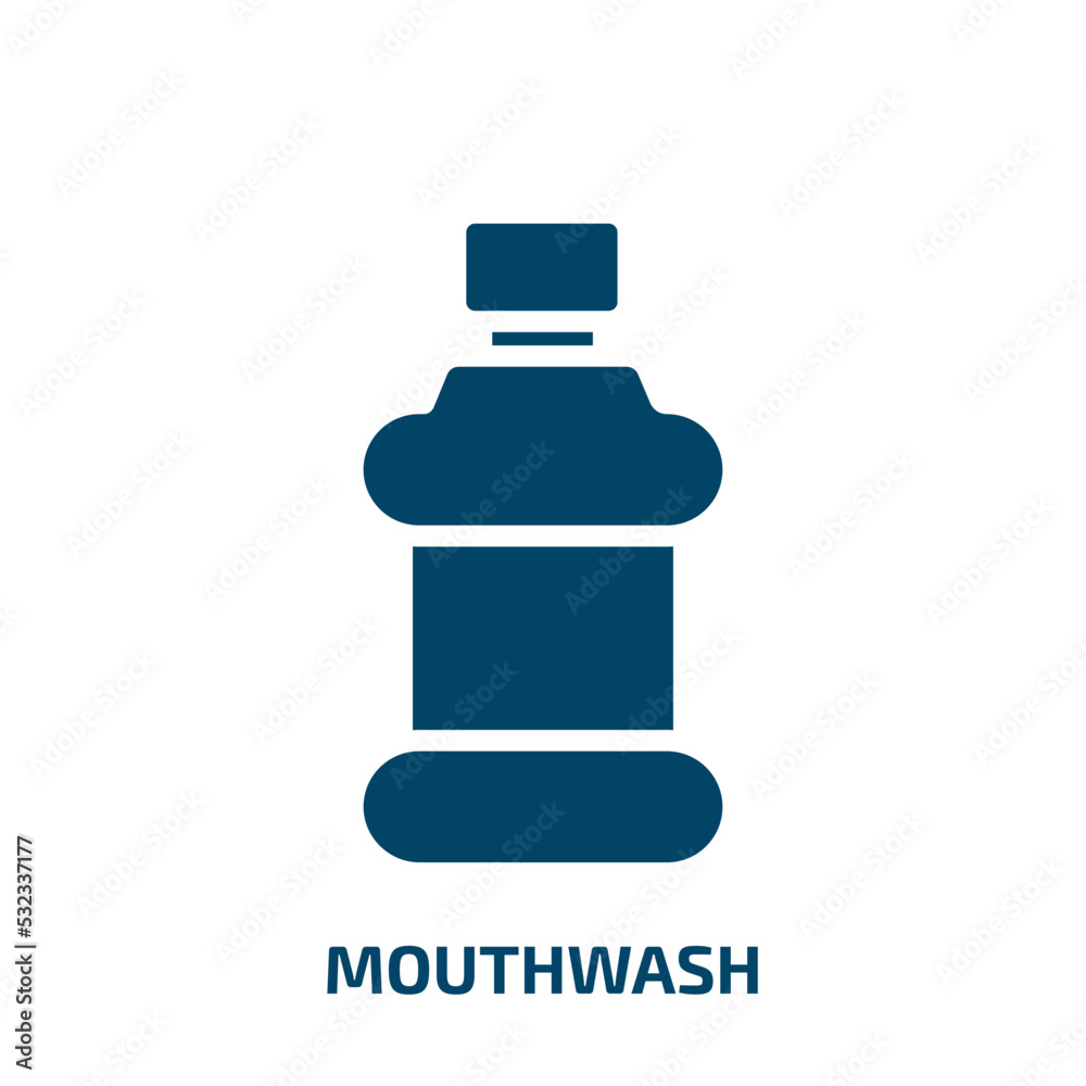 mouthwash icon from beauty collection. Filled mouthwash, medical, hygiene glyph icons isolated on white background. Black vector mouthwash sign, symbol for web design and mobile apps mouthwash icon from beauty collection. Filled mouthwash, medical, hygiene glyph icons isolated on white background. Black vector mouthwash sign, symbol for web design and mobile apps