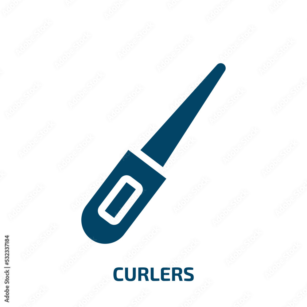 curlers icon from beauty collection. Filled curlers, beauty, brush glyph icons isolated on white background. Black vector curlers sign, symbol for web design and mobile apps curlers icon from beauty collection. Filled curlers, beauty, brush glyph icons isolated on white background. Black vector curlers sign, symbol for web design and mobile apps