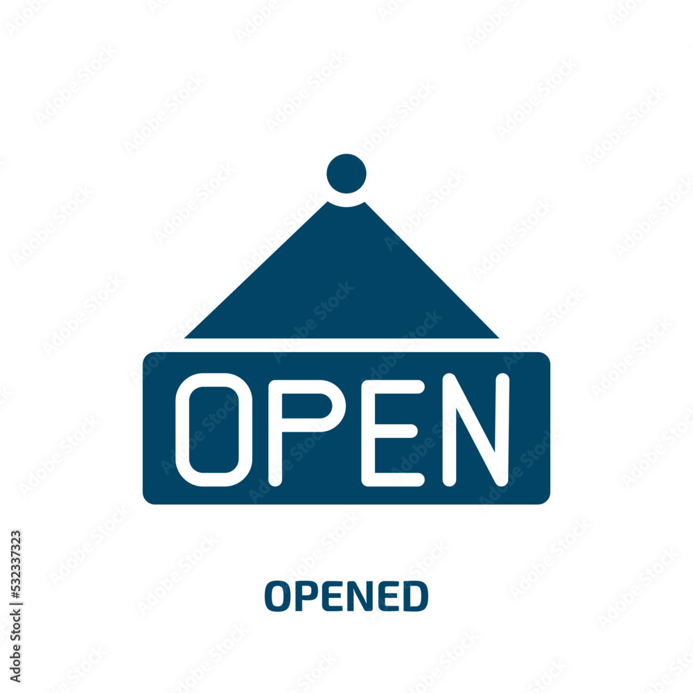 opened icon from education collection. Filled opened, open, paper glyph icons isolated on white background. Black vector opened sign, symbol for web design and mobile apps opened icon from education collection. Filled opened, open, paper glyph icons isolated on white background. Black vector opened sign, symbol for web design and mobile apps