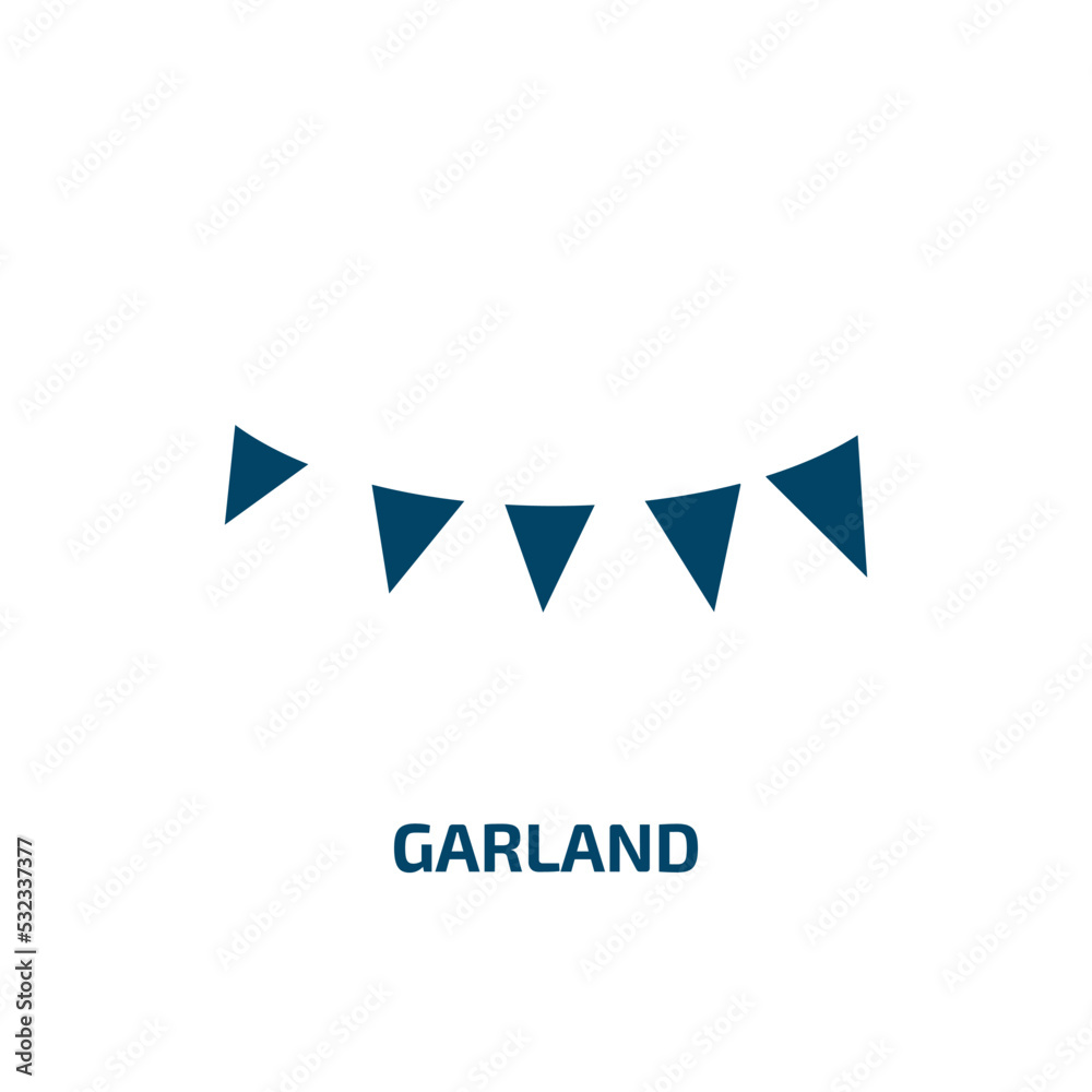 garland icon from education collection. Filled garland, happy, card glyph icons isolated on white background. Black vector garland sign, symbol for web design and mobile apps garland icon from education collection. Filled garland, happy, card glyph icons isolated on white background. Black vector garland sign, symbol for web design and mobile apps
