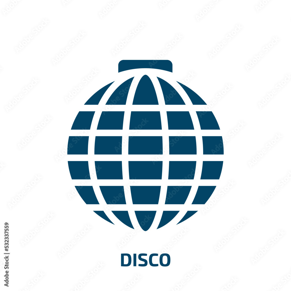 disco icon from arcade collection. Filled disco, music, speaker glyph icons isolated on white background. Black vector disco sign, symbol for web design and mobile apps disco icon from arcade collection. Filled disco, music, speaker glyph icons isolated on white background. Black vector disco sign, symbol for web design and mobile apps