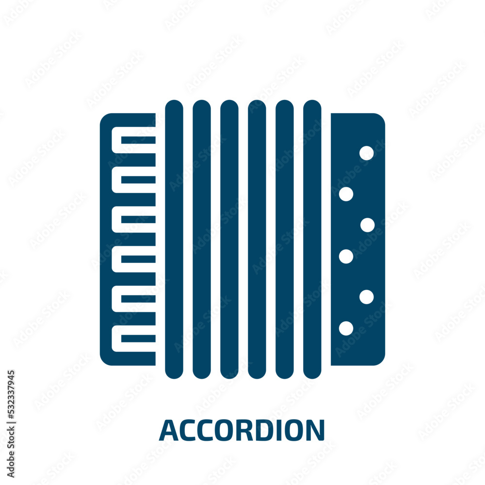accordion icon from music collection. Filled accordion, sound, musical glyph icons isolated on white background. Black vector accordion sign, symbol for web design and mobile apps accordion icon from music collection. Filled accordion, sound, musical glyph icons isolated on white background. Black vector accordion sign, symbol for web design and mobile apps