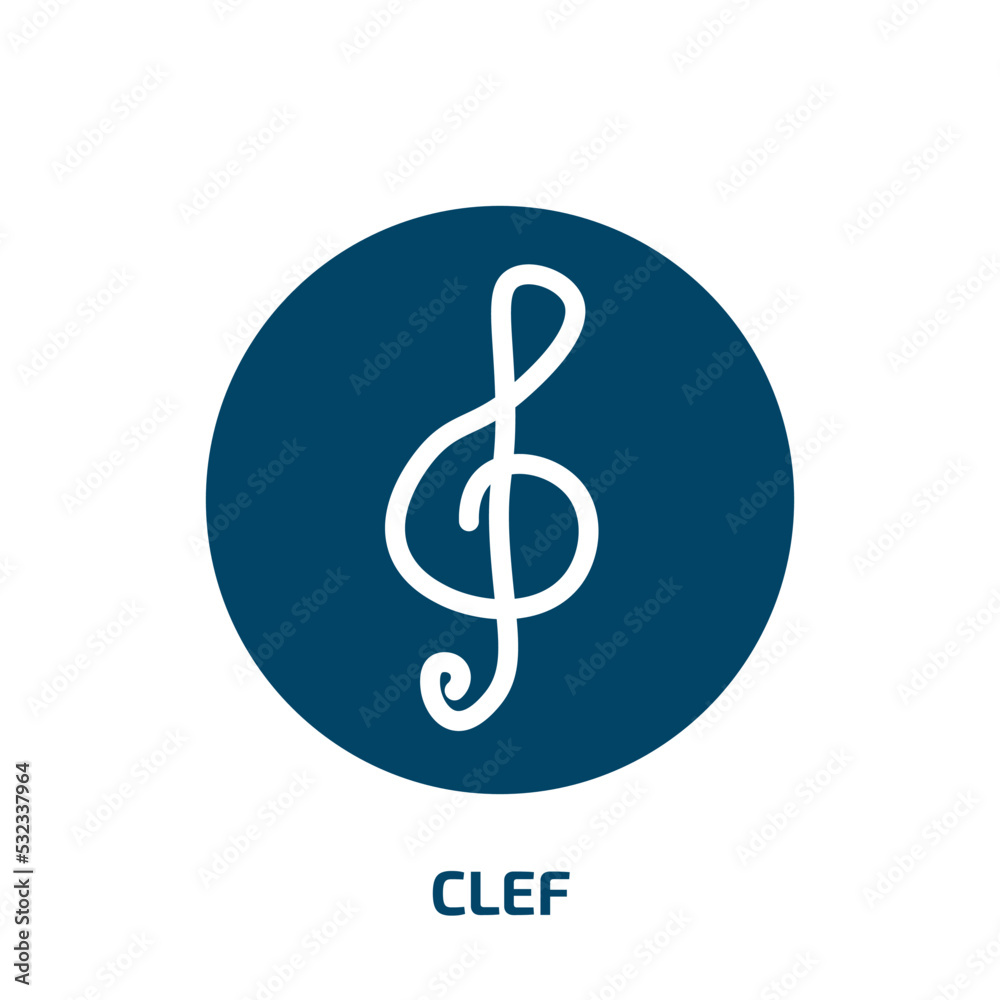 clef icon from music and media collection. Filled clef, music, note glyph icons isolated on white background. Black vector clef sign, symbol for web design and mobile apps clef icon from music and media collection. Filled clef, music, note glyph icons isolated on white background. Black vector clef sign, symbol for web design and mobile apps