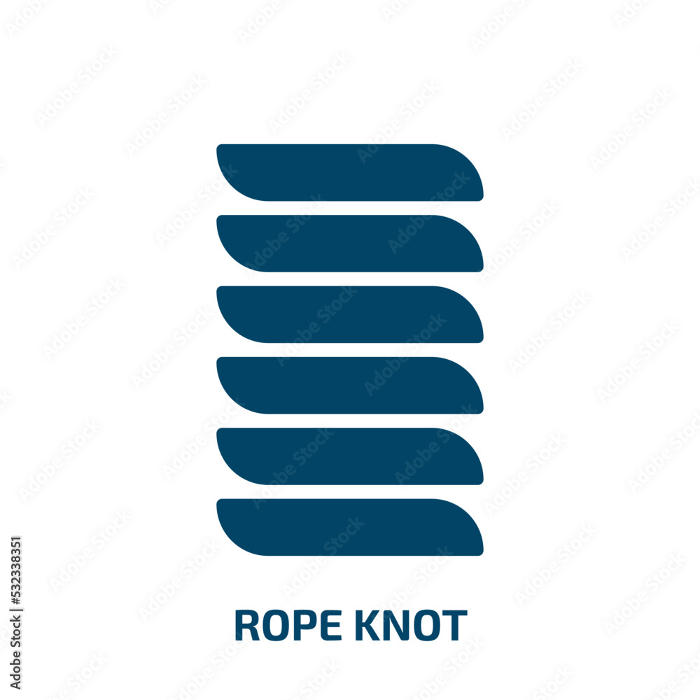 rope knot icon from nautical collection. Filled rope knot, knot, rope glyph icons isolated on white background. Black vector rope knot sign, symbol for web design and mobile apps rope knot icon from nautical collection. Filled rope knot, knot, rope glyph icons isolated on white background. Black vector rope knot sign, symbol for web design and mobile apps