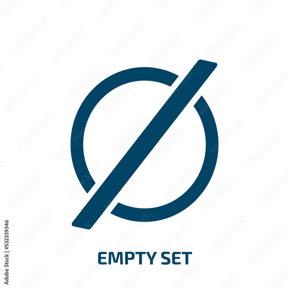 Vecteur stock empty set symbol icon from signs collection filled empty
