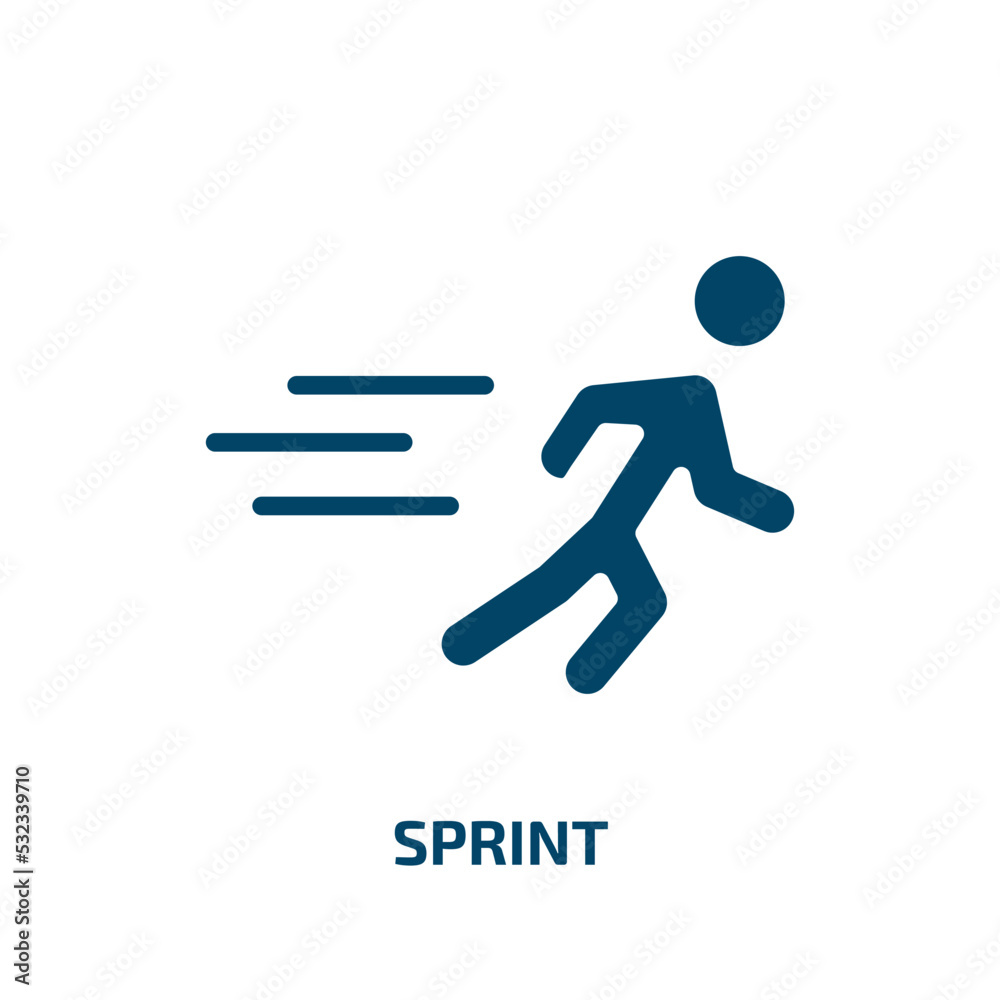 sprint icon from sport collection. Filled sprint, competition, run glyph icons isolated on white background. Black vector sprint sign, symbol for web design and mobile apps sprint icon from sport collection. Filled sprint, competition, run glyph icons isolated on white background. Black vector sprint sign, symbol for web design and mobile apps