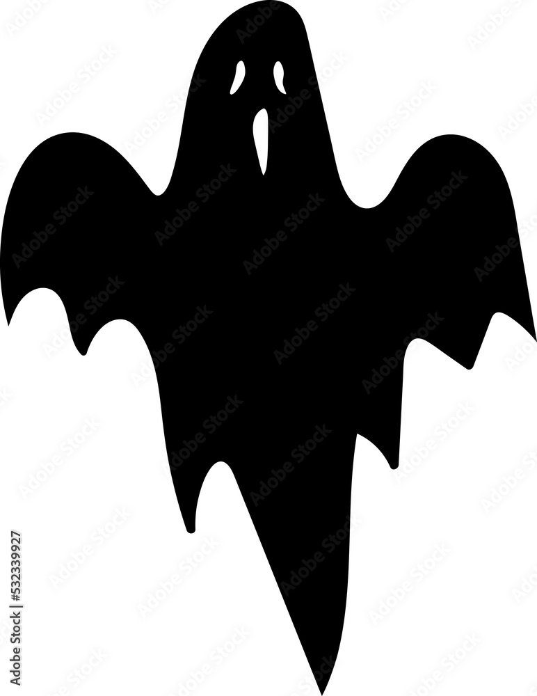 Silhouette of Halloween Ghost Vector illustration Silhouette of Halloween Ghost Vector illustration