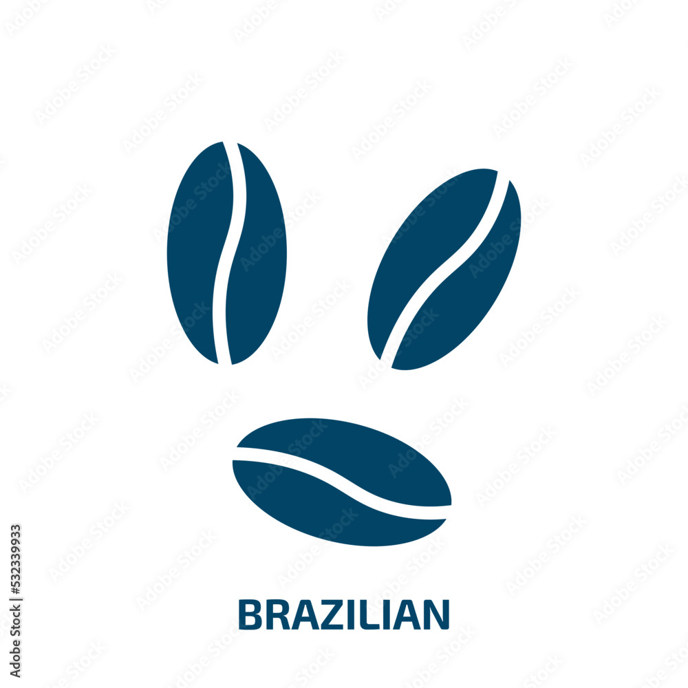 Obraz premium brazilian icon from sports collection. Filled brazilian, brazil, festival glyph icons isolated on white background. Black vector brazilian sign, symbol for web design and mobile apps