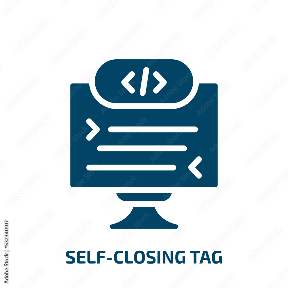 Self Closing Tag Icon From Technology Collection Filled Self Closing