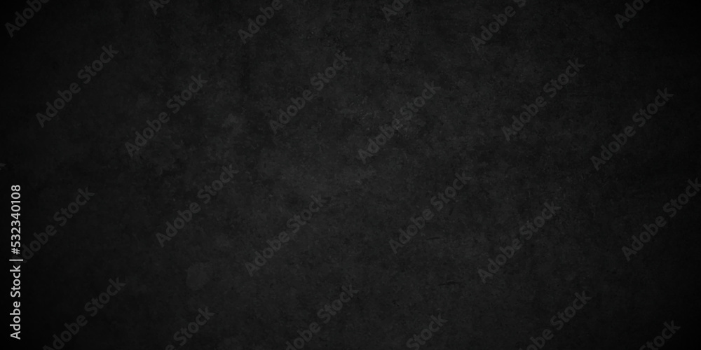 Dark Black stone concrete grunge texture and backdrop background anthracite panorama. Panorama dark grey black slate background or texture.	