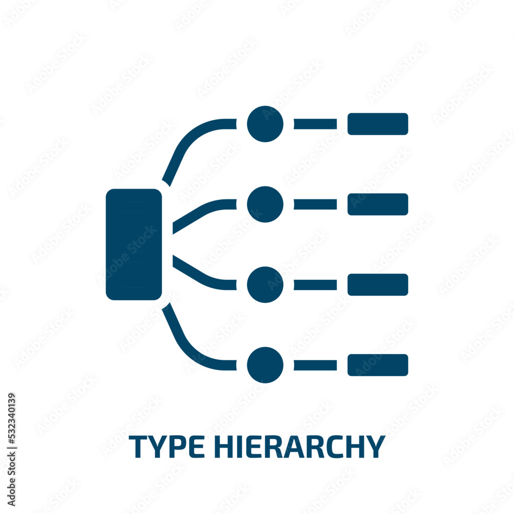 Type Hierarchy Icon From Technology Collection. Filled Type Hierarchy 