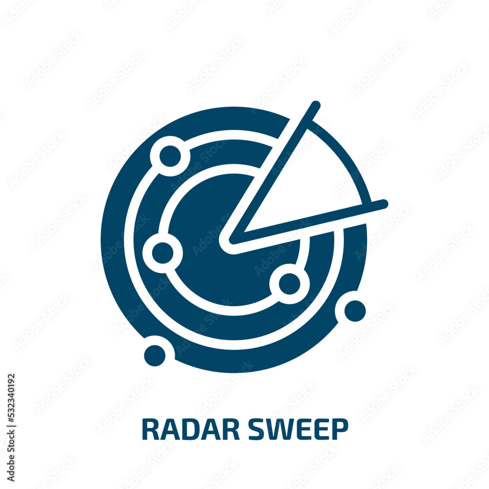 radar sweep icon from technology collection. Filled radar sweep ...