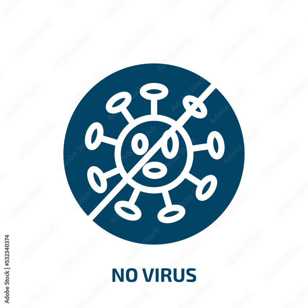 no virus icon from traffic signs collection. Filled no virus, virus ...