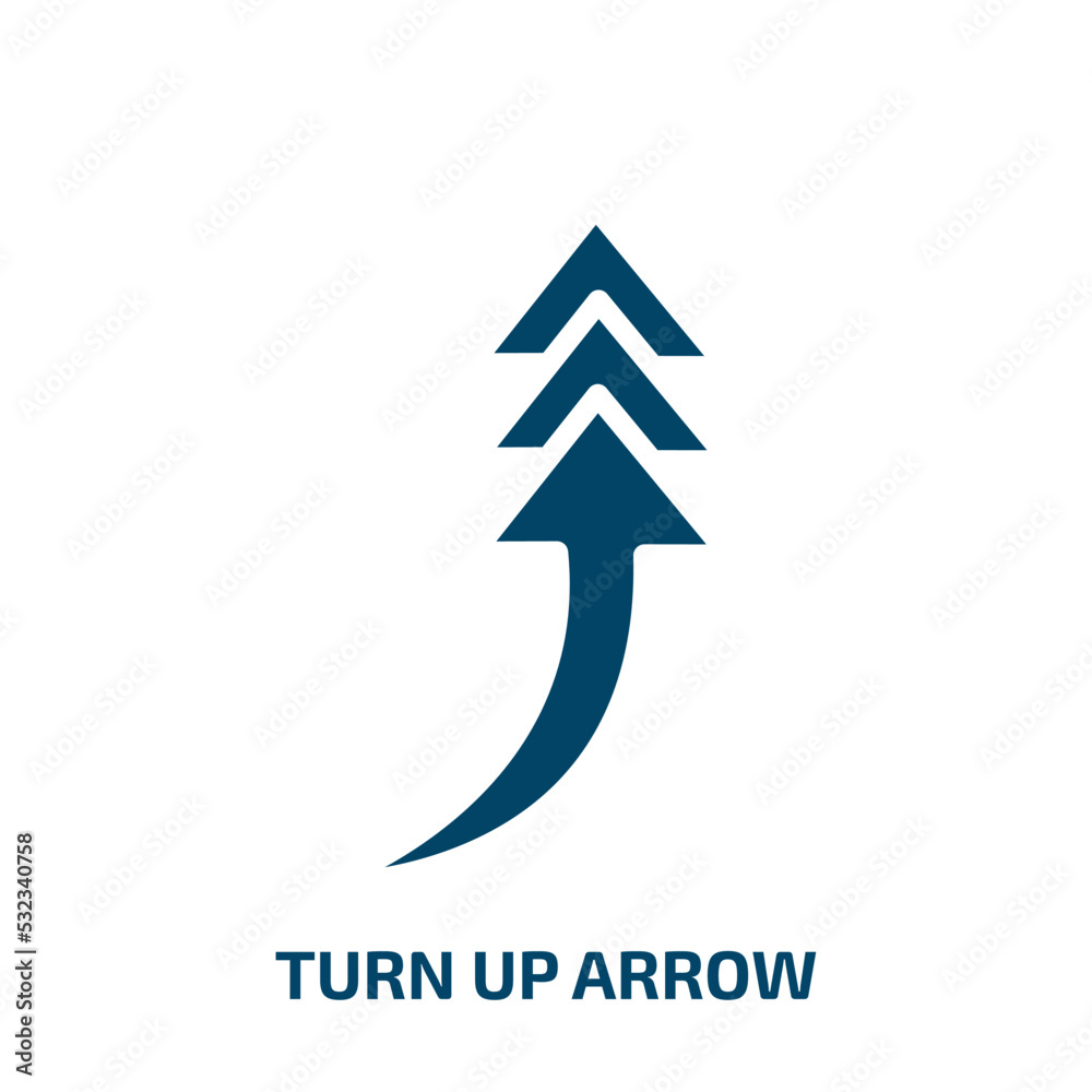 turn up arrow icon from user interface collection. Filled turn up arrow, arrow, up glyph icons isolated on white background. Black vector turn up arrow sign, symbol for web design and mobile apps turn up arrow icon from user interface collection. Filled turn up arrow, arrow, up glyph icons isolated on white background. Black vector turn up arrow sign, symbol for web design and mobile apps