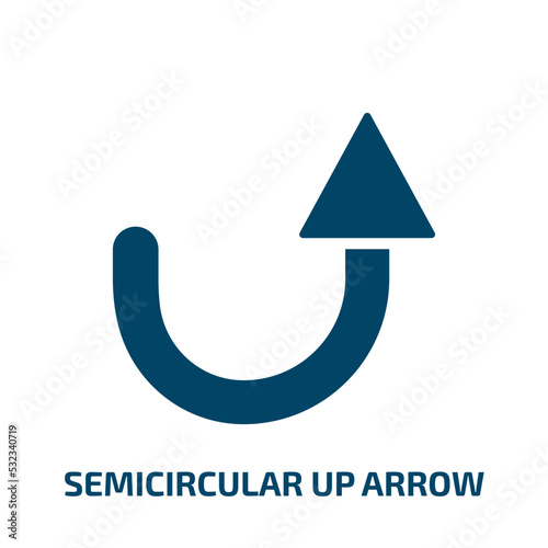 Fotografija semicircular up arrow icon from user interface collection