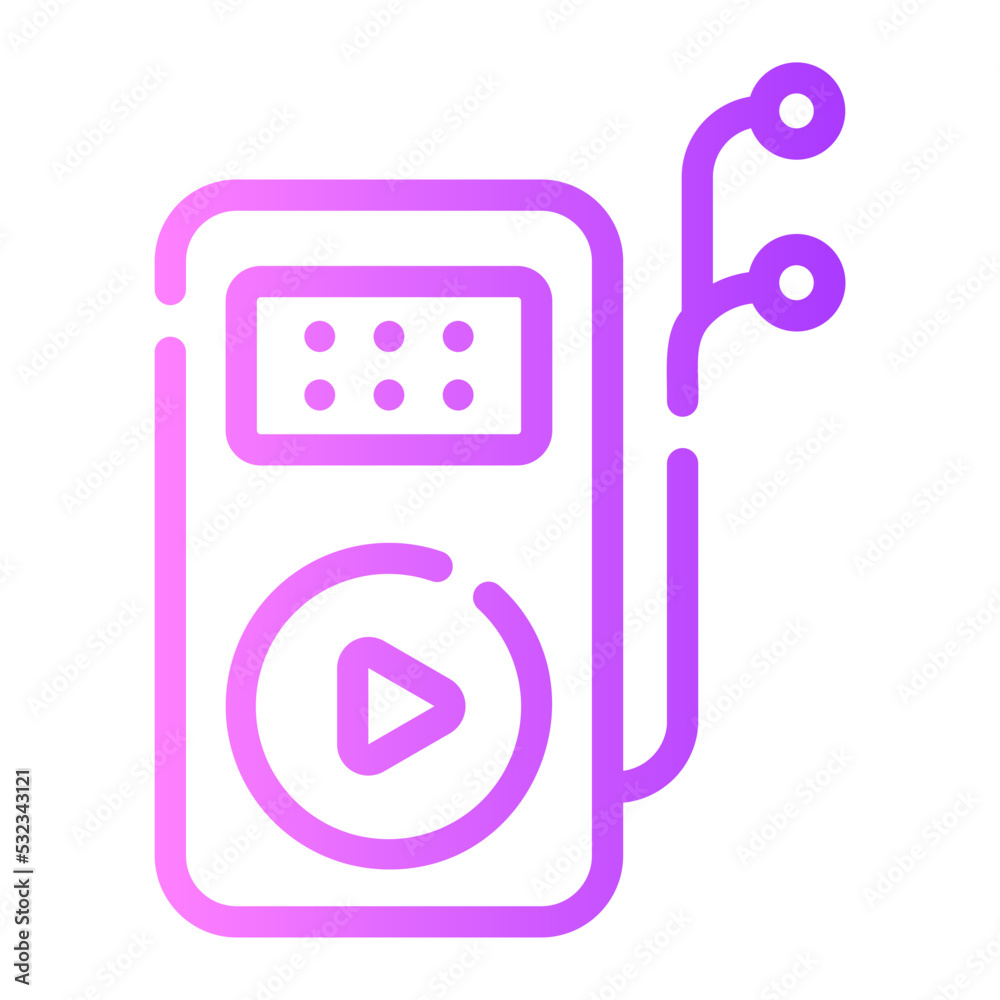 audio player gradient icon audio player gradient icon
