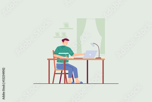 Study online on a laptop