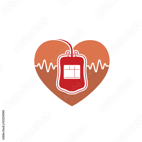 illustration of blood donors, vector art.