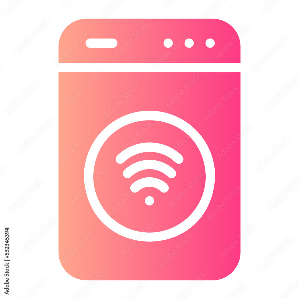 smart washing machine gradient icon smart washing machine gradient icon