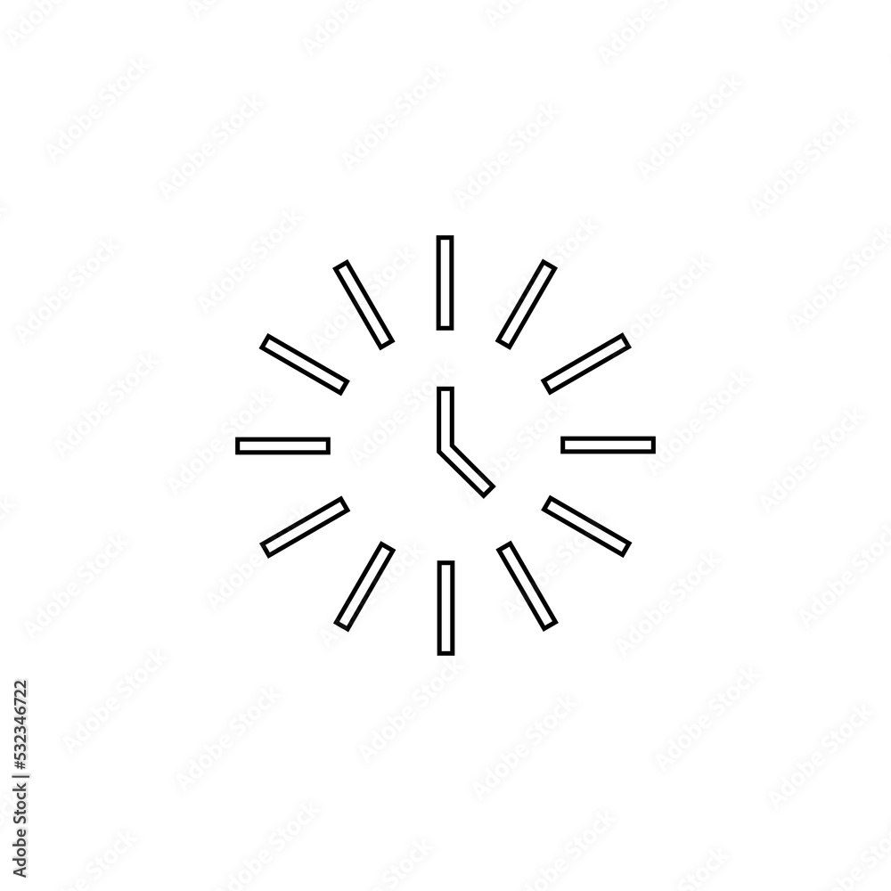 Graphic flat time icon for your design and website Graphic flat time icon for your design and website