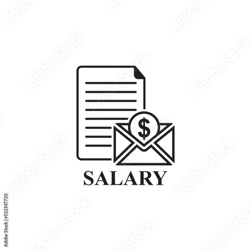 sallary icon , money icon vector photo