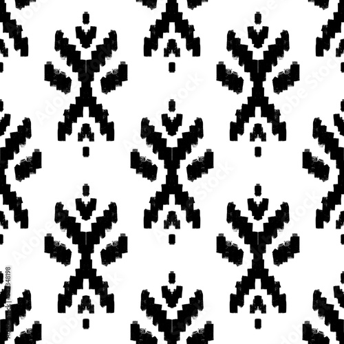 black and white knitted pattern