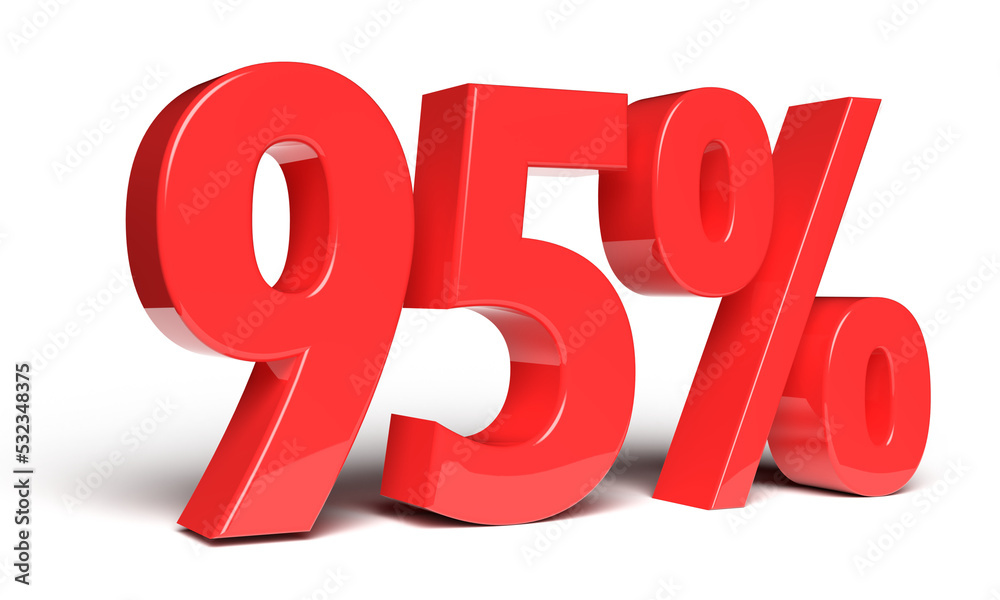95 percent in 3d rendering isolated 95 percent in 3d rendering isolated