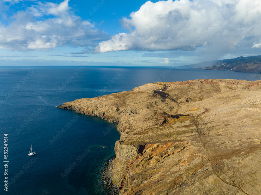 Madeira Aerial View. Landscape of Madeira Island - Ponta de Sao Lourenco (São Lourenço), Portugal. Europe.