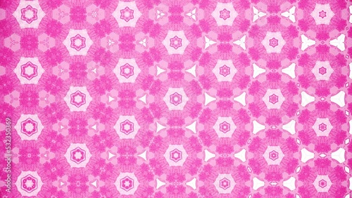 模様が万華鏡のように変化する映像、ループ素材