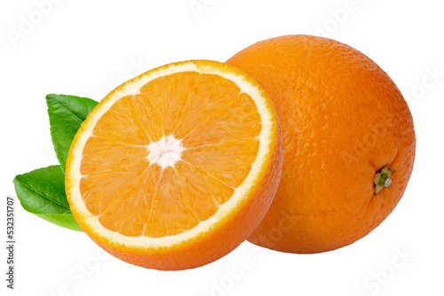 fresh orange fruit isolated on alpha background
