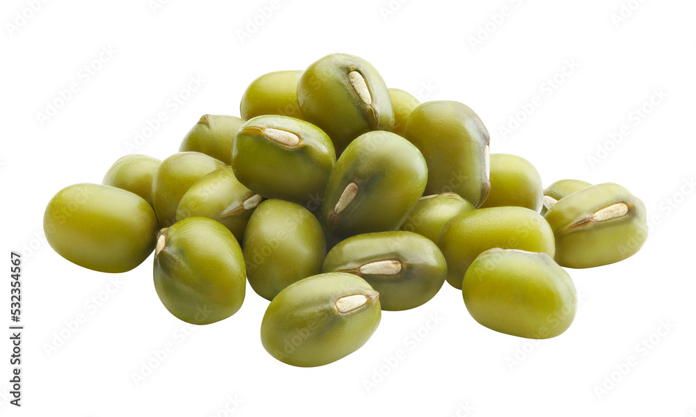 Group of green mung beans isolated Group of green mung beans isolated