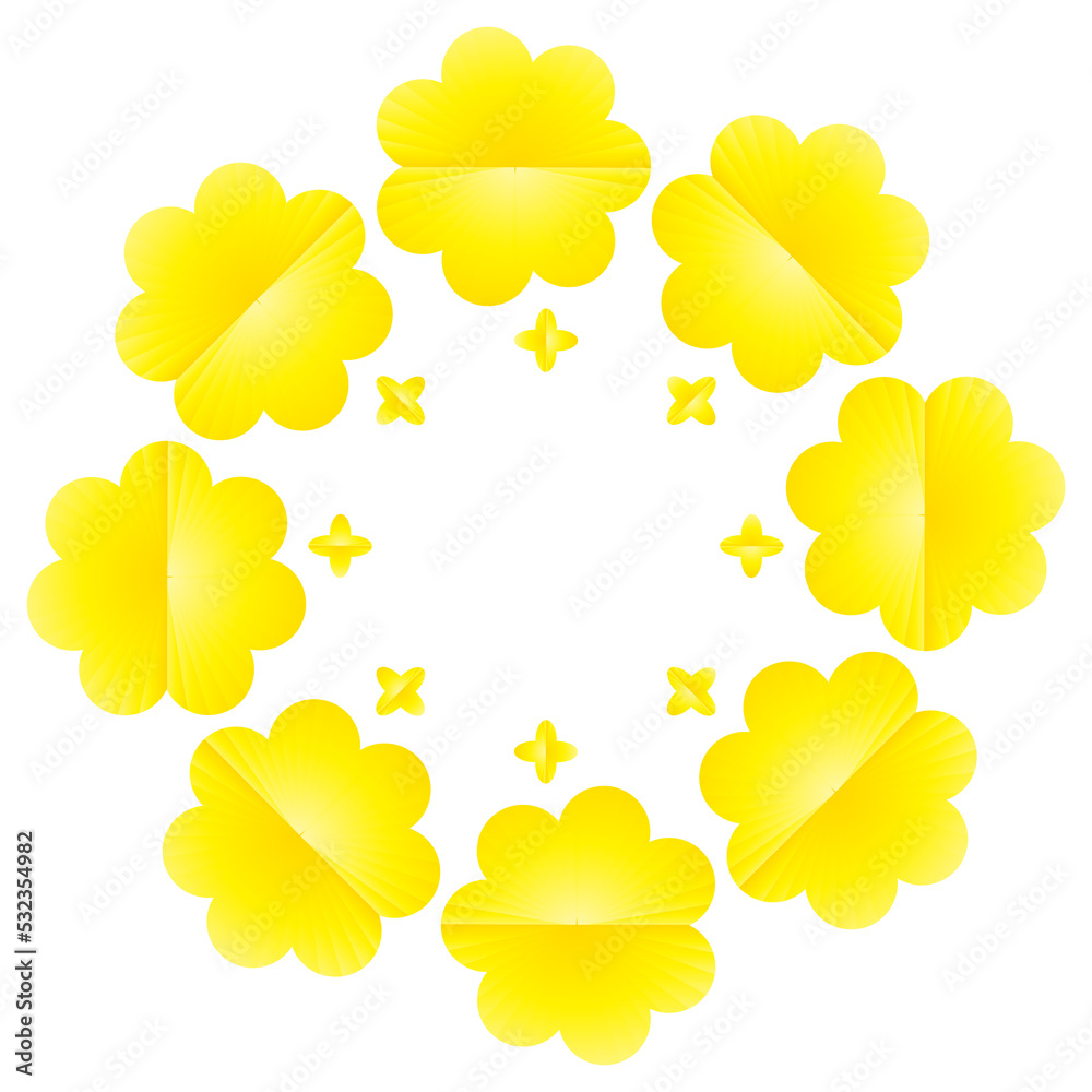 Floral blossom bright element decorative banner poster valentine card art graphic design pattern illustration