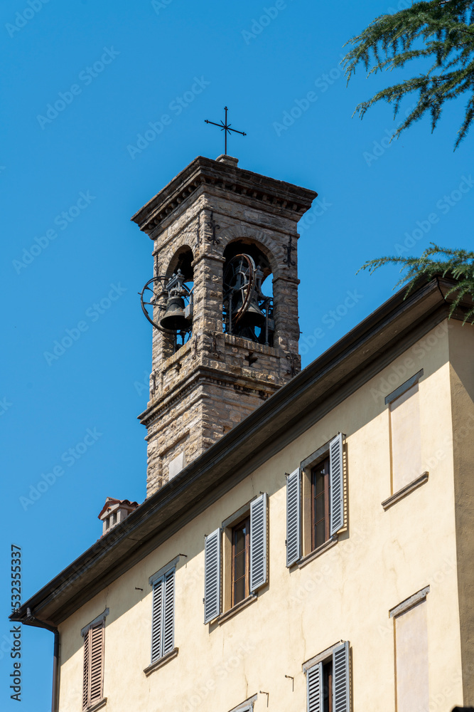Architecture details in Bergamo from Italy
