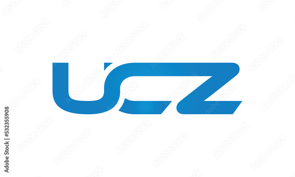 UCZ monogram linked letters, creative typography logo icon UCZ monogram linked letters, creative typography logo icon