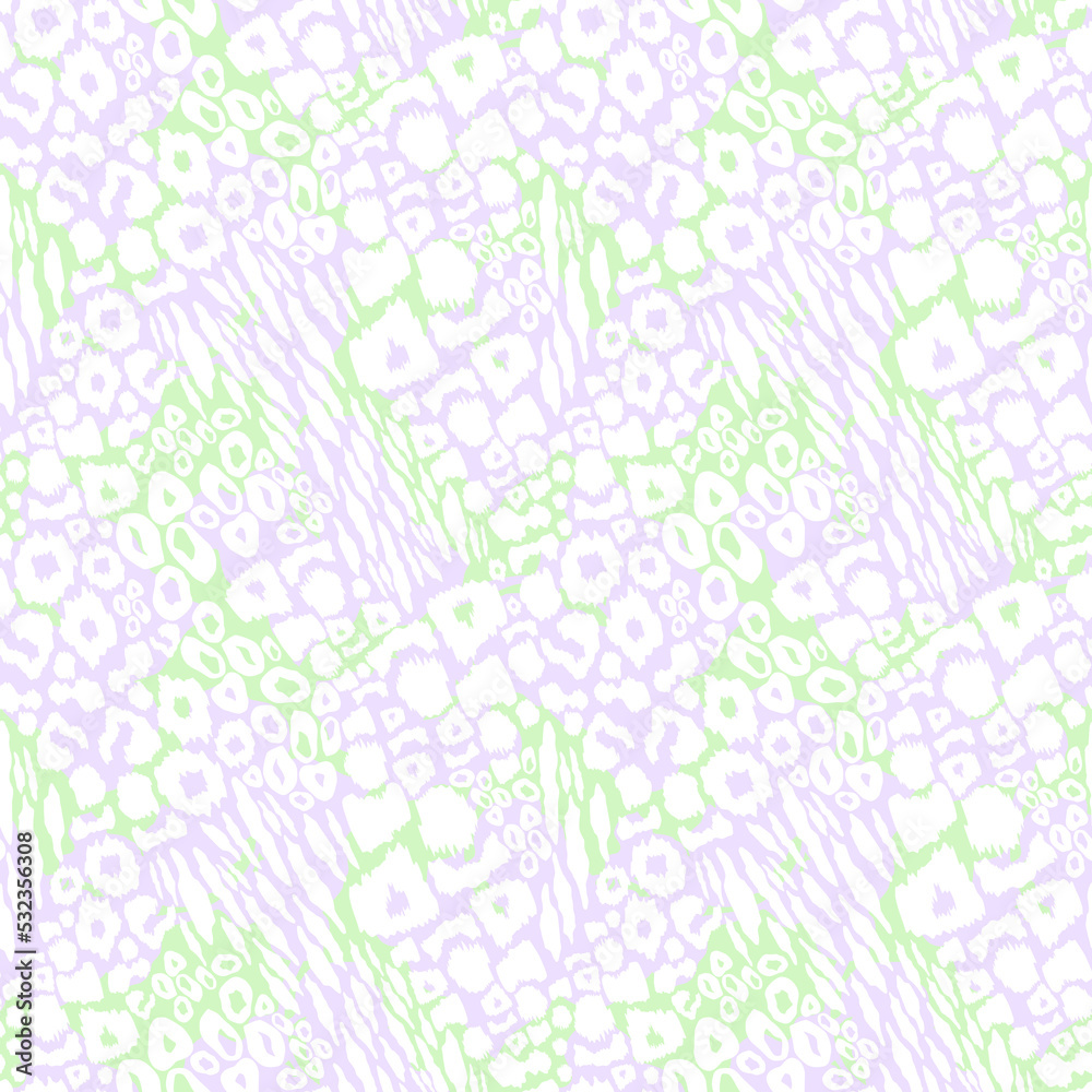 Pastel animal skin leopard seamless pattern