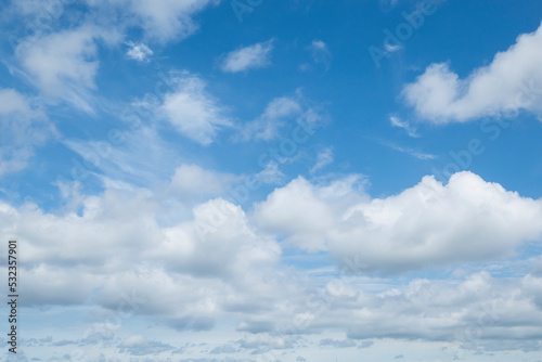 夏の青空と白い雲