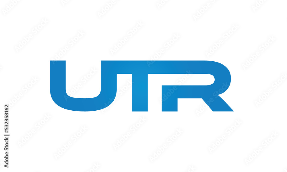 UTR monogram linked letters, creative typography logo icon UTR monogram linked letters, creative typography logo icon