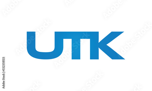 UTK monogram linked letters, creative typography logo icon © PIARA KHATUN