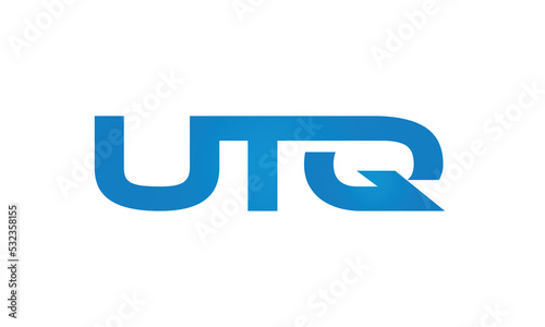 UTQ monogram linked letters, creative typography logo icon