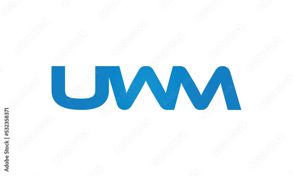 UWM monogram linked letters, creative typography logo icon UWM monogram linked letters, creative typography logo icon