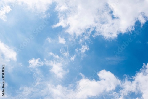 blue sky white clouds beautiful rural nature