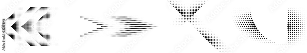 Linear halftone dots Design .elements for your design. vector illustration