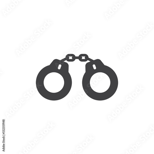 Handcuffs vector icon