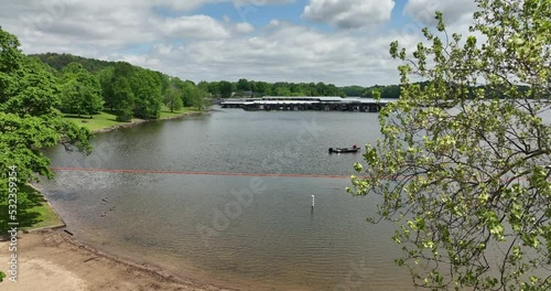 Kuttawa KY Resort Town on Kentucky Lake North End Cumberland River Aerial View 