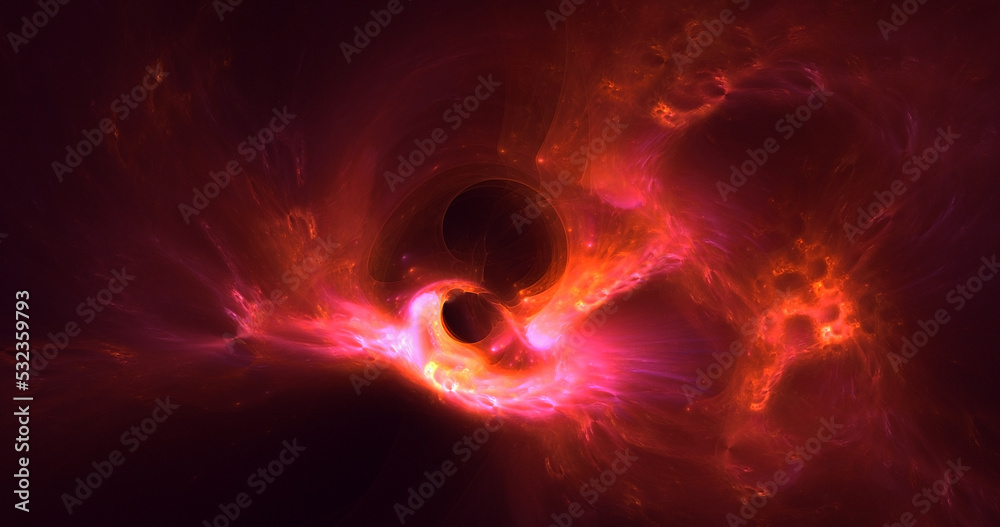 Obraz premium 3D rendering abstract fractal light background