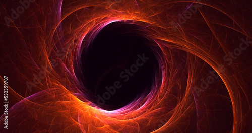 3D rendering abstract fractal light background