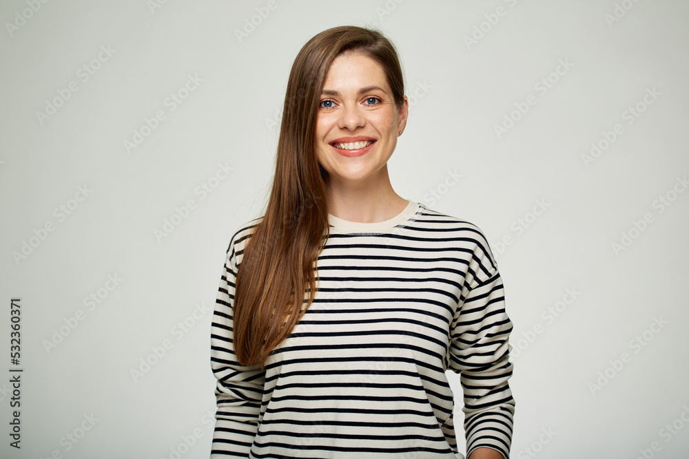 Smiling woman isolated portrait Smiling woman isolated portrait