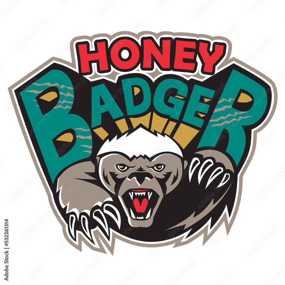 Honey Badger Mascot Front Honey Badger Mascot Front