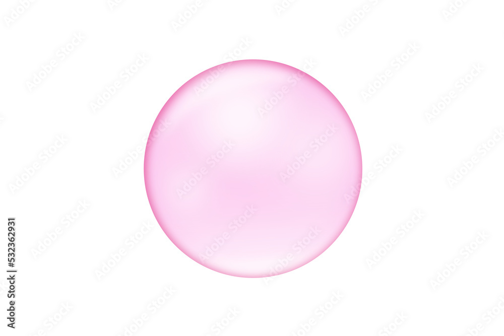 pink bubble isolated on white pink bubble isolated on white