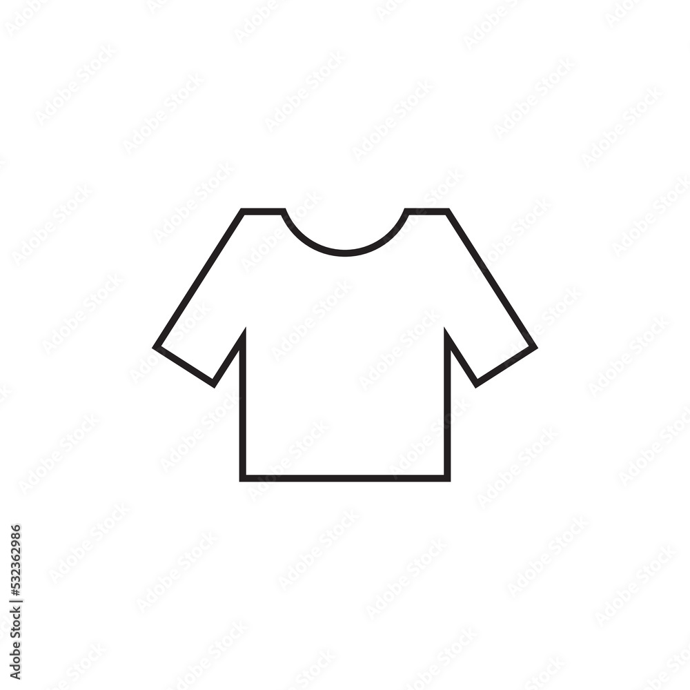 Graphic flat shirt icon for your design and website Graphic flat shirt icon for your design and website